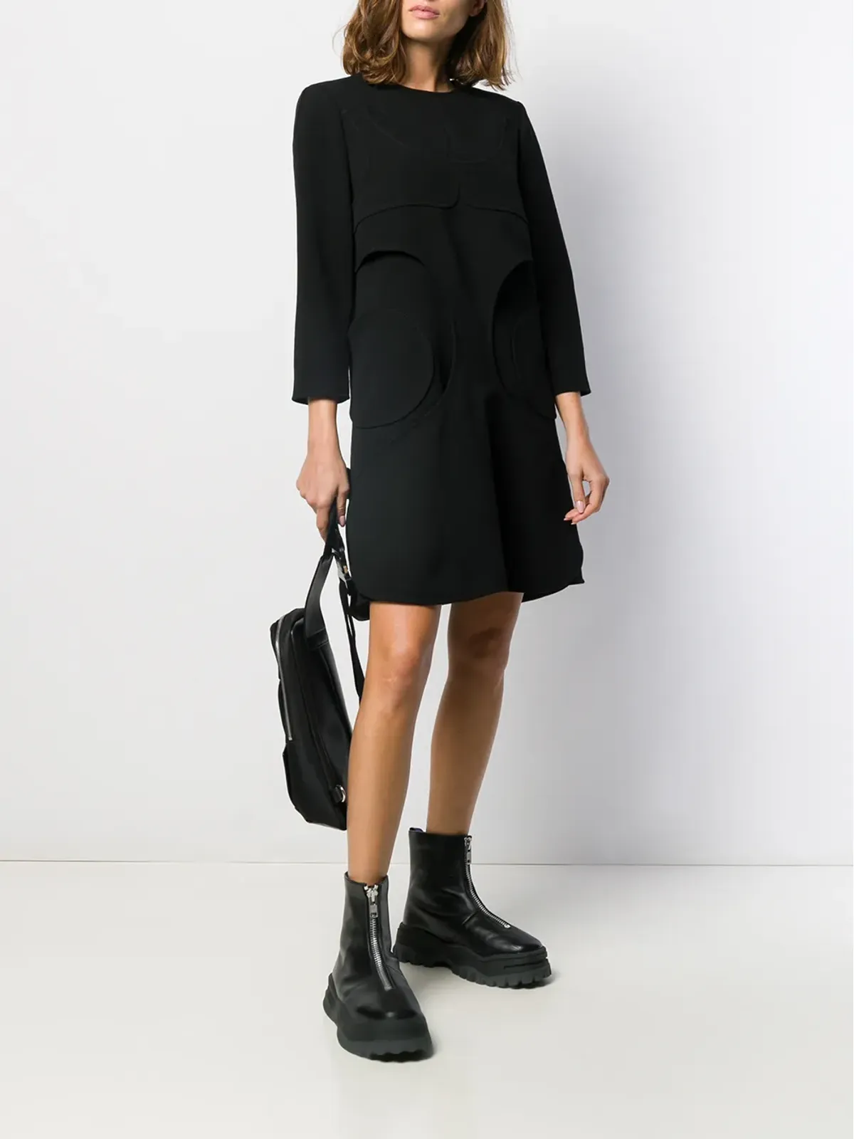 Courrèges シフトミニドレス（ブラック） - 画像2
