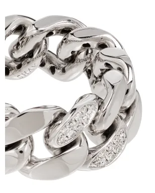 SHAY 18K white gold pavé diamond link ring - Silver - サムネイル3