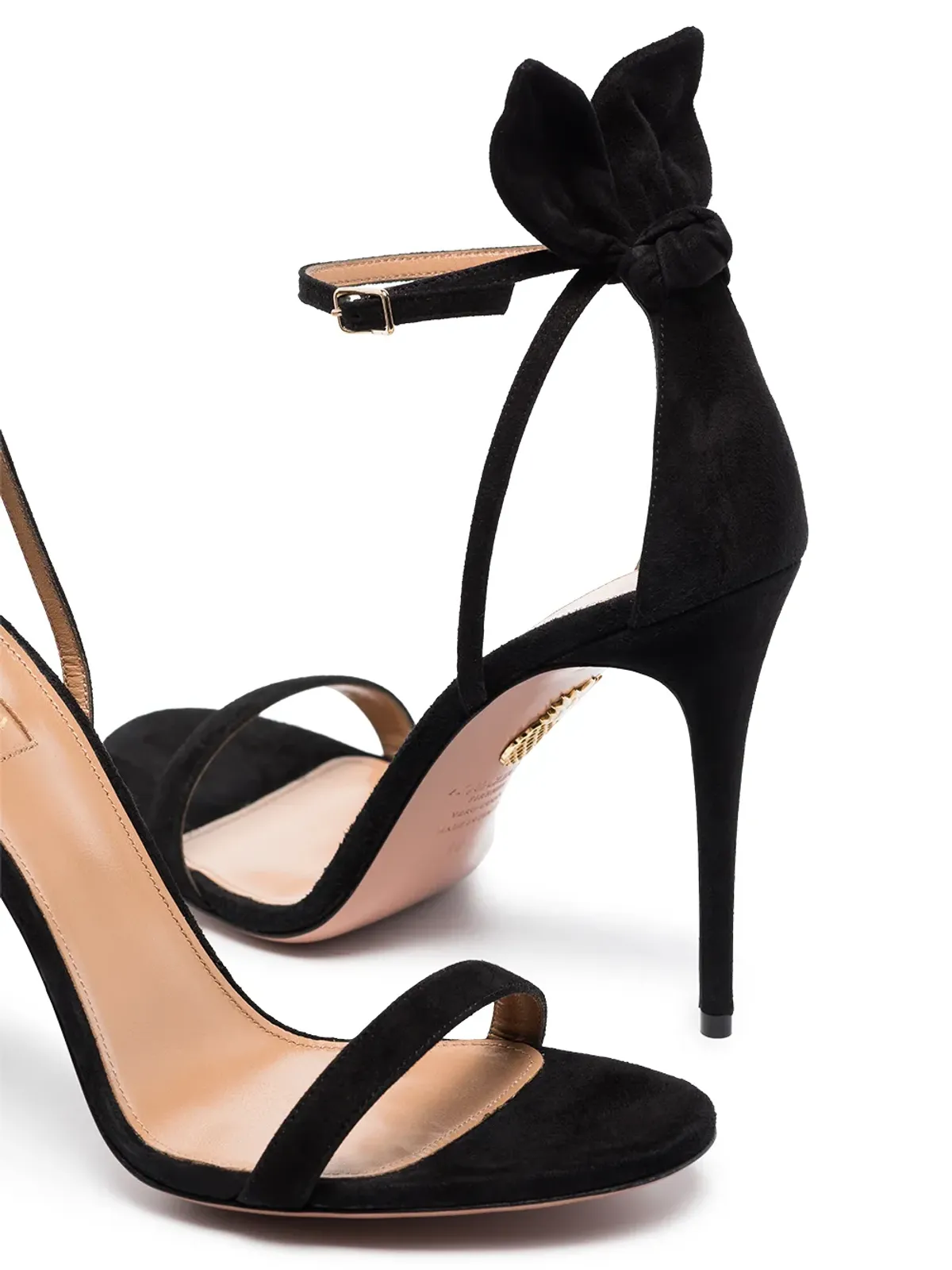 Aquazzura ボウタイ105mm ボウサンダル - ブラック - 画像2