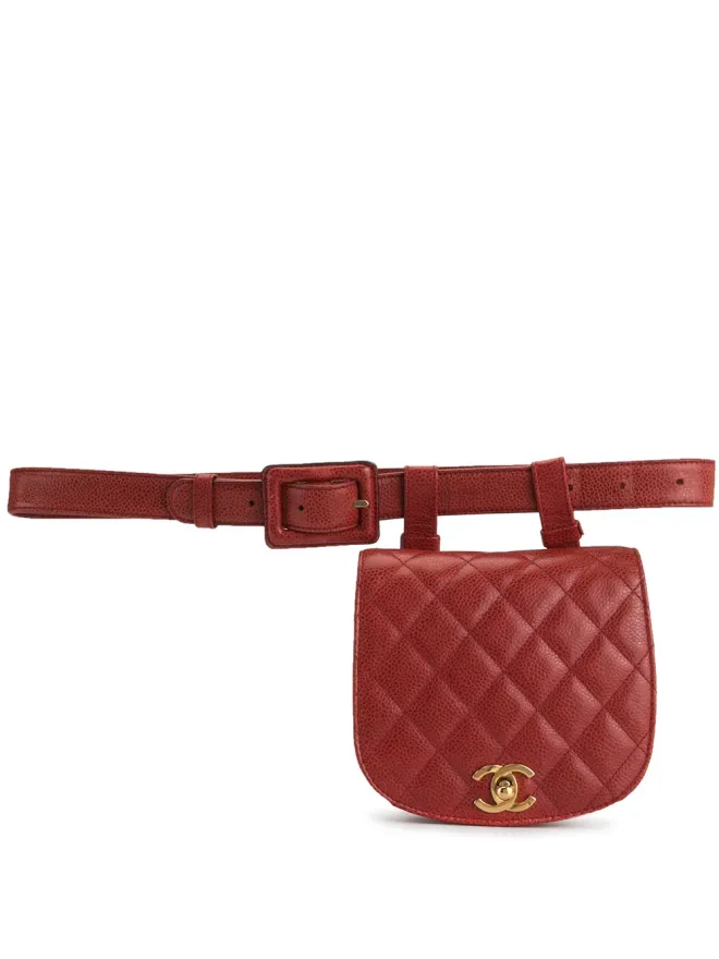 CHANEL Pre-Owned CHANEL Pre-Owned 1990年代 CC ダイヤモンドキルティング ベルトバッグの商品画像