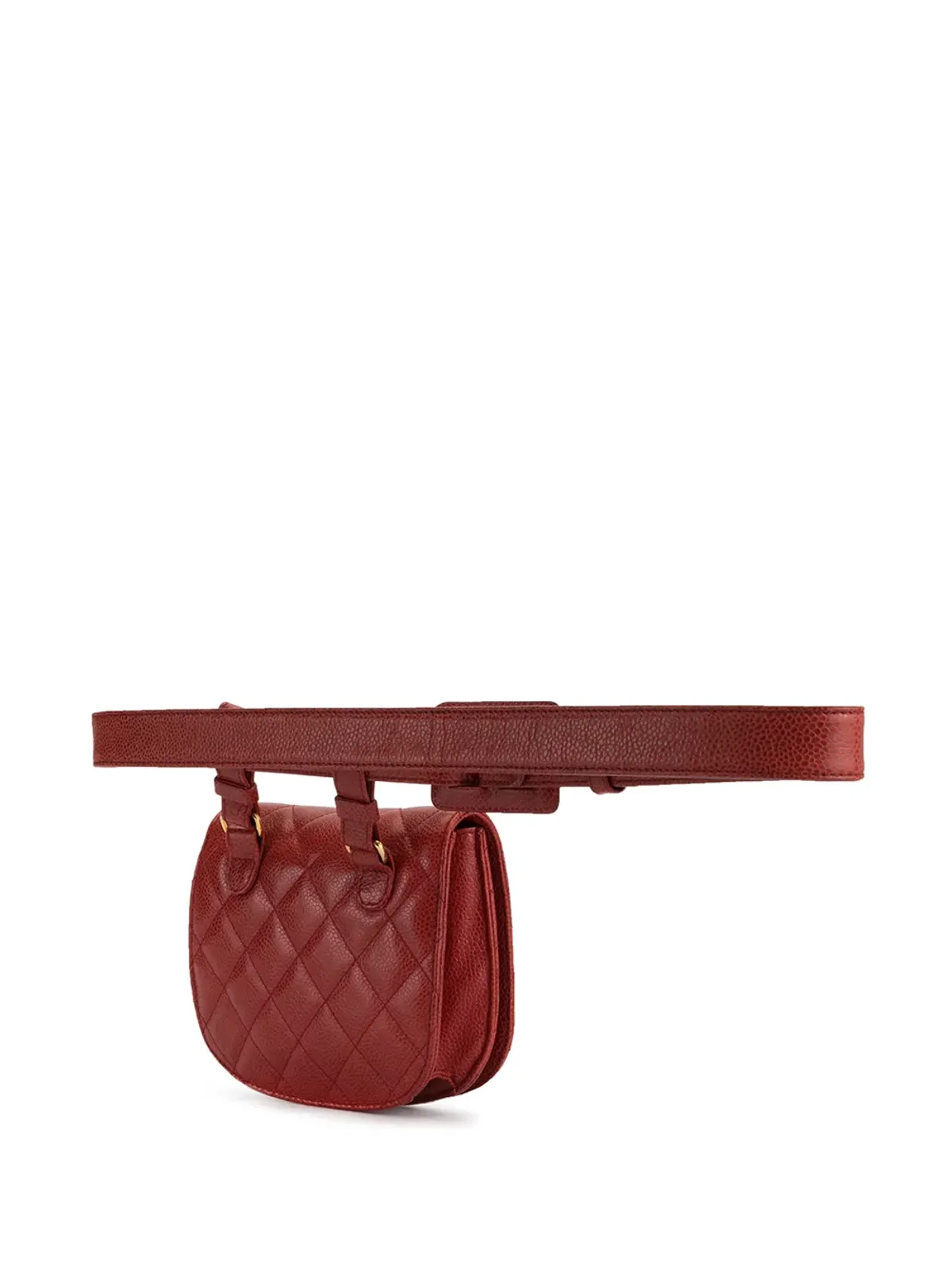 CHANEL Pre-Owned 1990年代 CC ダイヤモンドキルティング ベルトバッグ - 画像3
