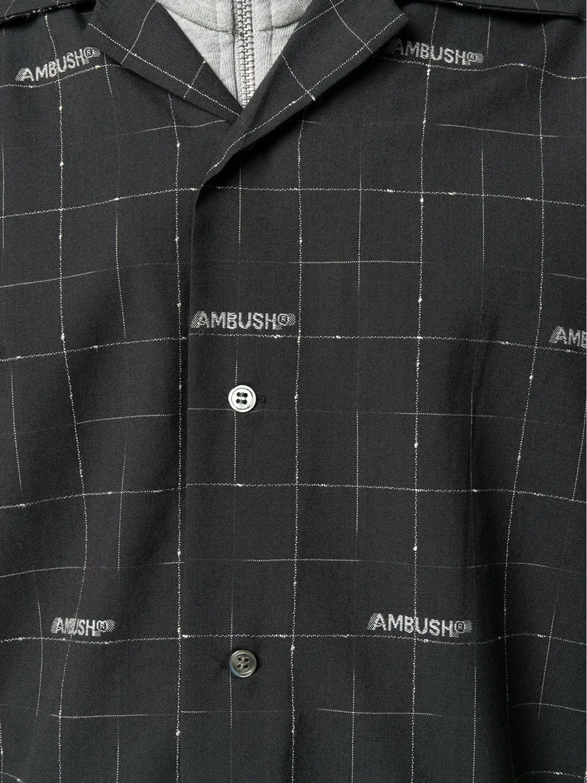 AMBUSH 短袖ウールシャツ - ブラック - 画像5