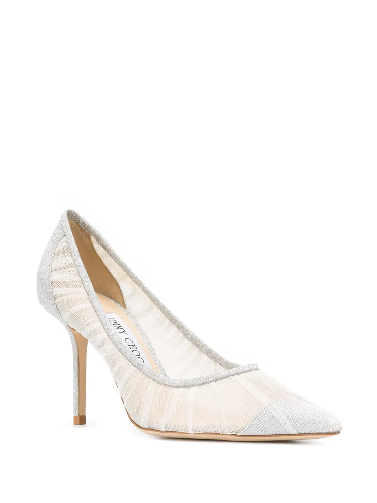 Jimmy Choo Love 85mm グリッター パンプス - ホワイト - 画像2