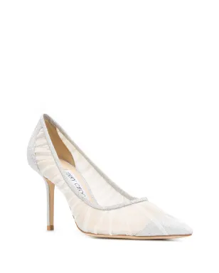 Jimmy Choo Love 85mm グリッター パンプス - ホワイト - サムネイル2