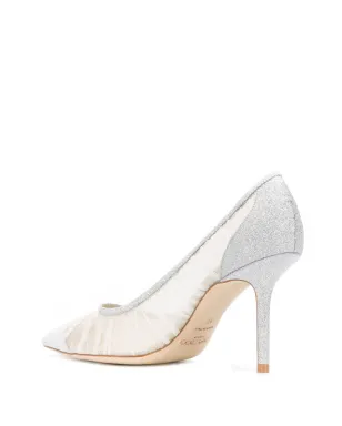 Jimmy Choo Love 85mm グリッター パンプス - ホワイト - サムネイル3