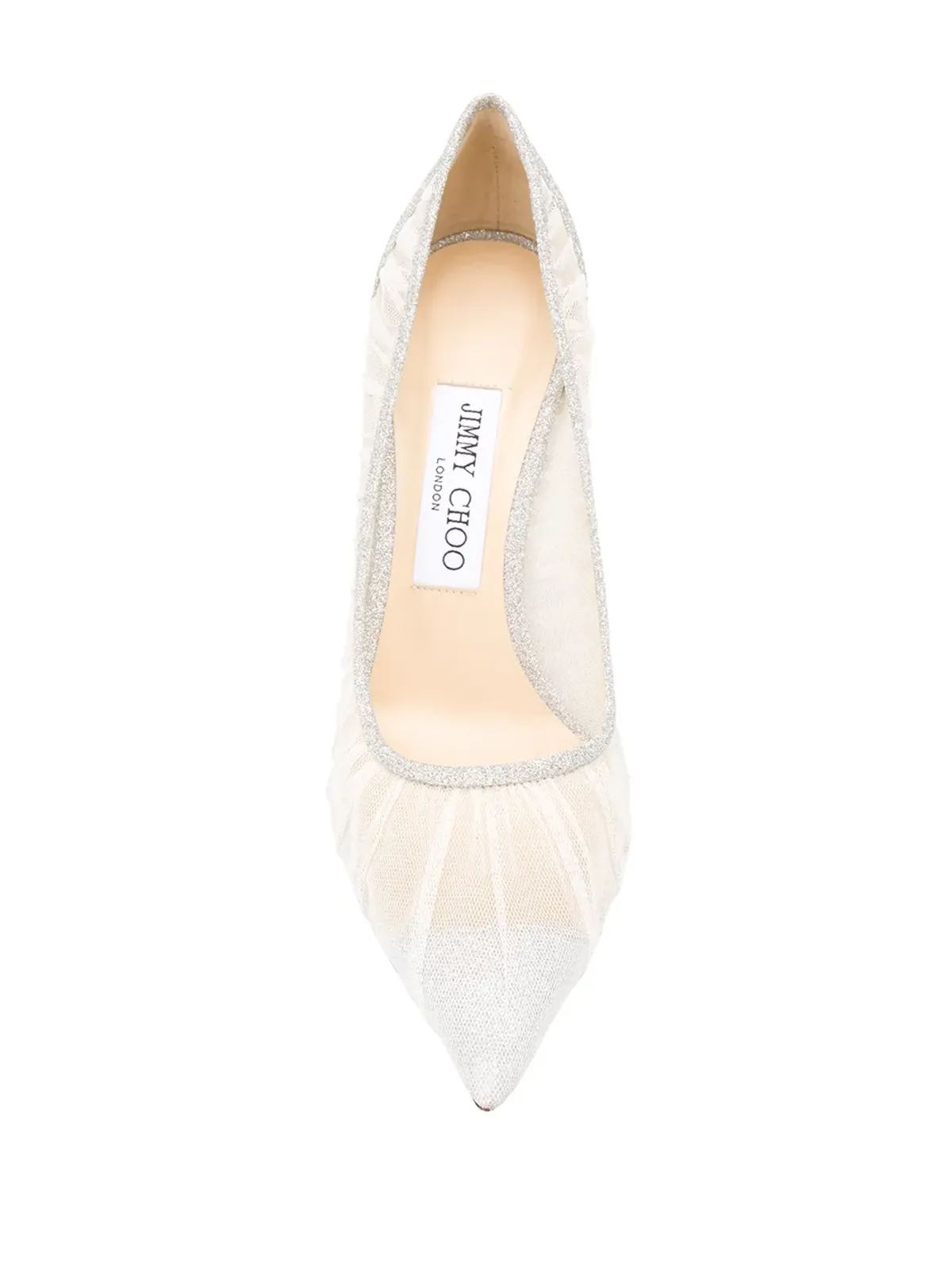 Jimmy Choo Love 85mm グリッター パンプス - ホワイト - 画像4