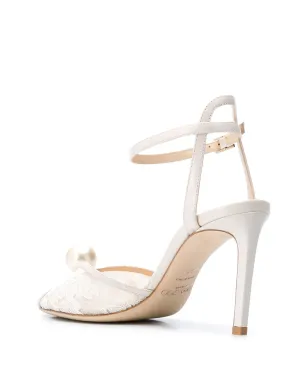 Jimmy Choo Sacora 85mm パール付きサンダル - サムネイル3