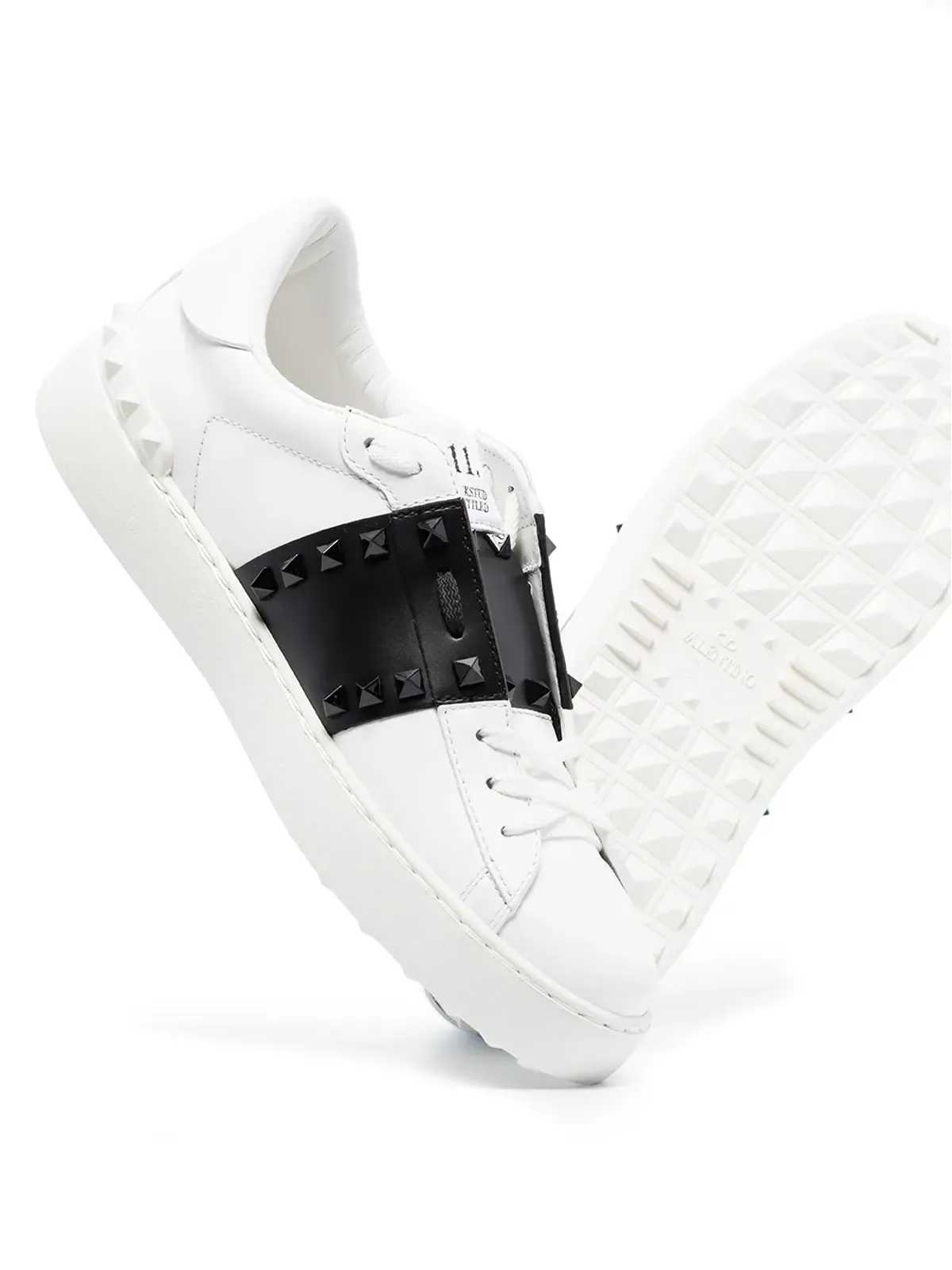 Valentino Garavani Rockstud レザー スニーカー - ホワイト - 画像2