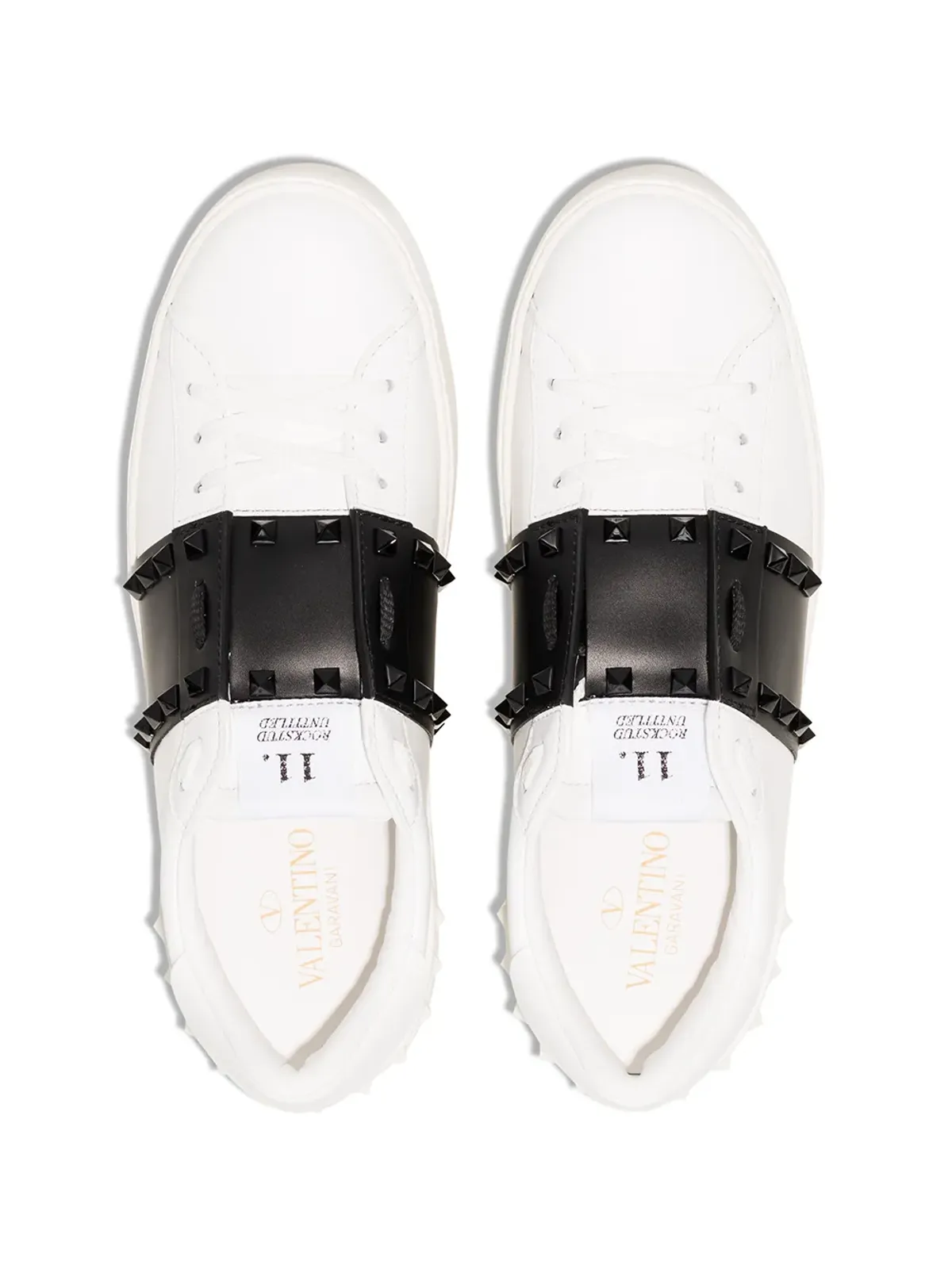 Valentino Garavani Rockstud レザー スニーカー - ホワイト - 画像4
