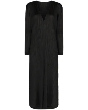 Pleats Please Issey Miyake Vネック プリーツ ミディドレス - サムネイル1