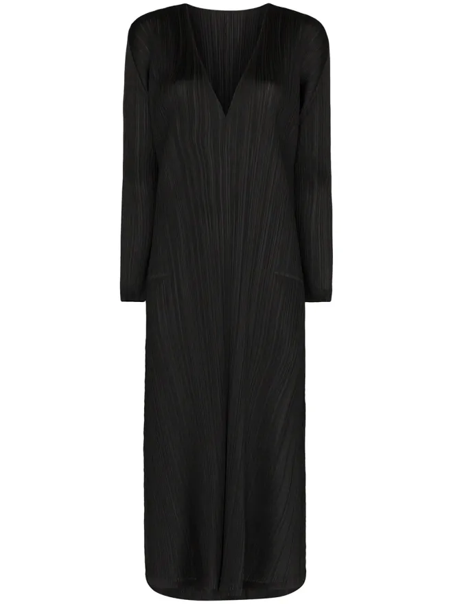 Pleats Please Issey Miyake Pleats Please Issey Miyake Vネック プリーツ ミディドレスの商品画像
