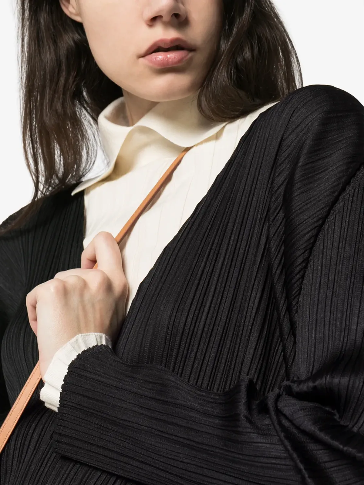Pleats Please Issey Miyake Vネック プリーツ ミディドレス - 画像5