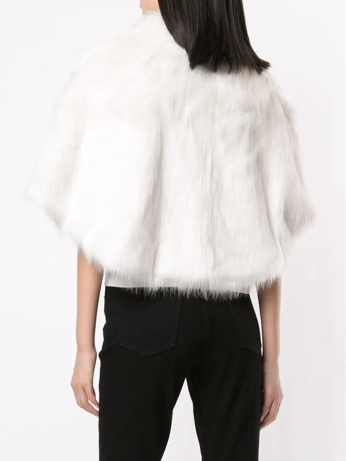 Unreal Fur Nord フェイクファー クロップドケープ - 画像4