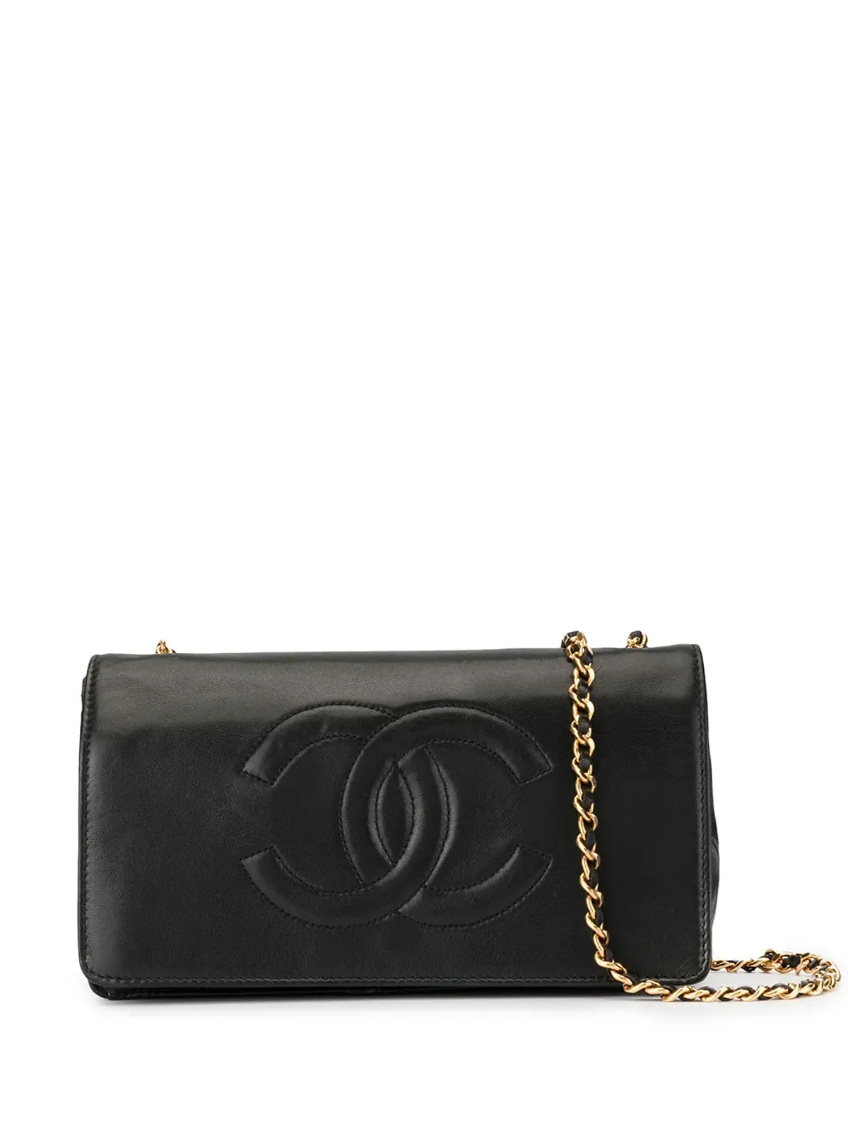 CHANEL ビンテージ チェーンショルダー ウォレットバッグ ブラック - 画像1