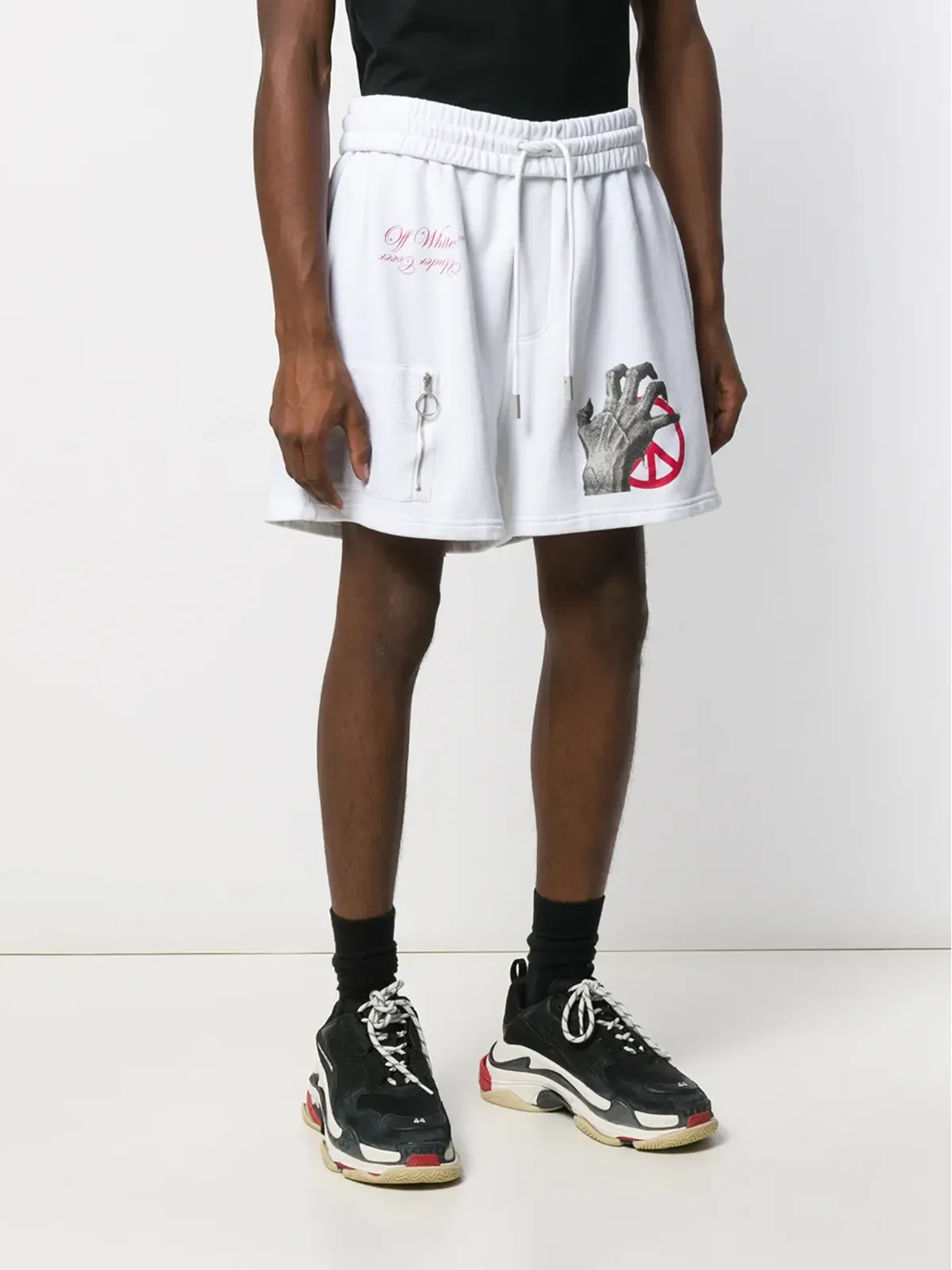 Off-White スケルトンプリント バミューダショーツ - 画像3