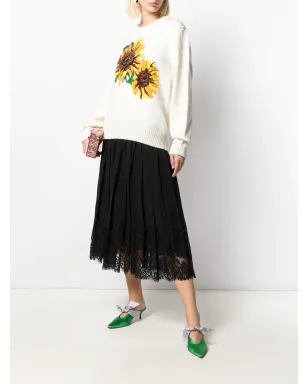 Dolce & Gabbana レーストリム ミッドスカート - サムネイル2