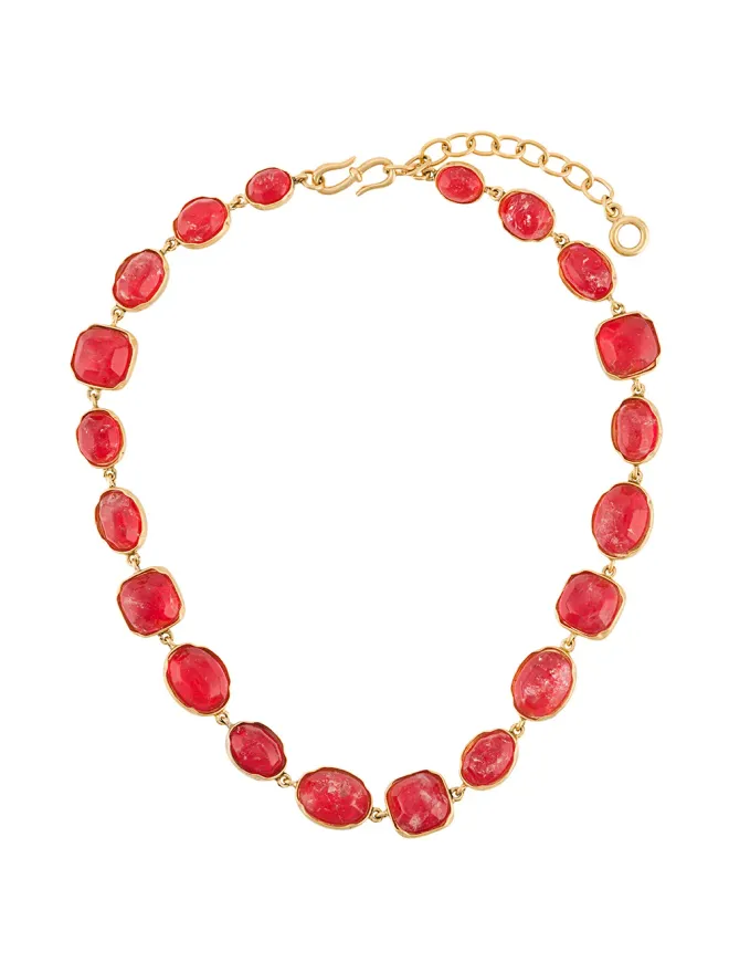 Goossens Goossens Cabochons stone-embellished necklace - Goldの商品画像