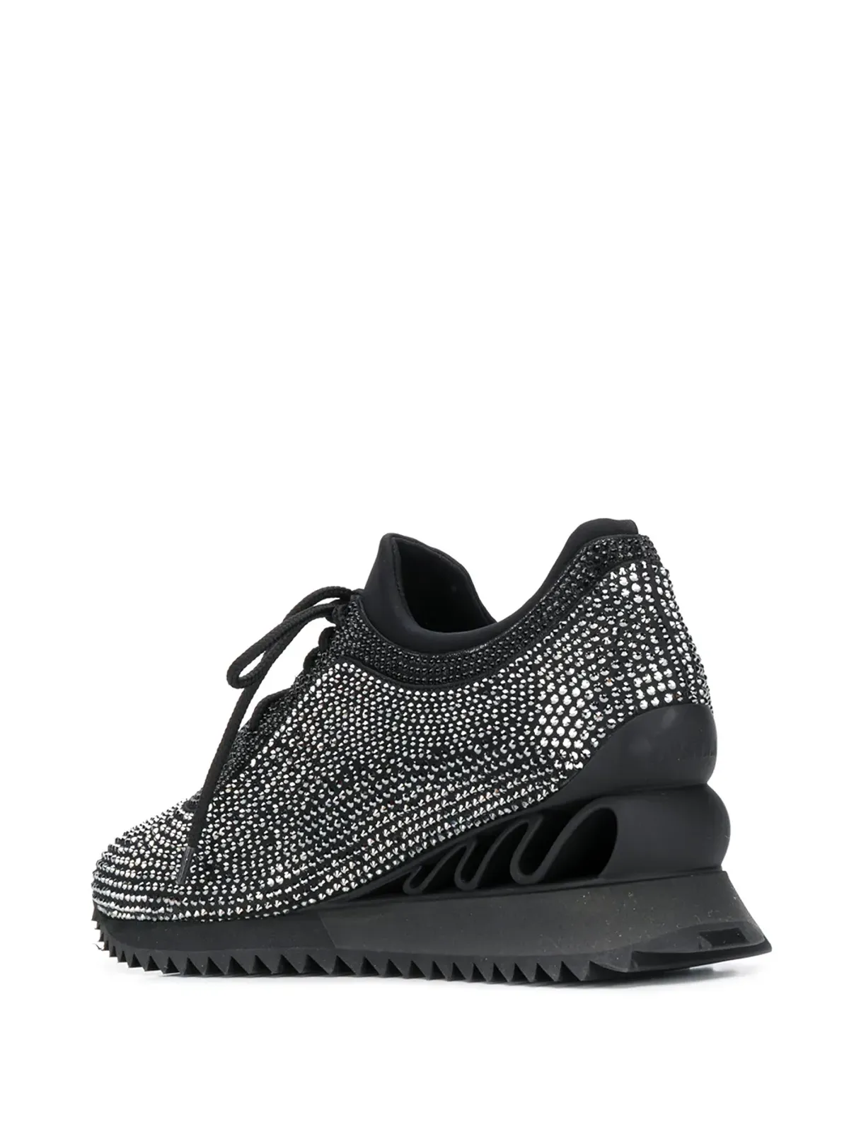 Le Silla Reiko Wave crystal-embellished sneakers - Black - 画像3