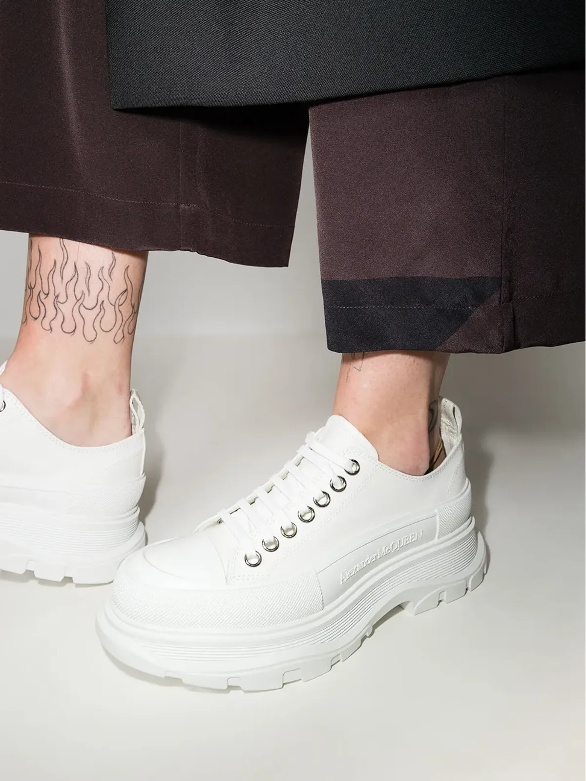 Alexander McQueen トレッドスリック コットン スニーカー - 画像3