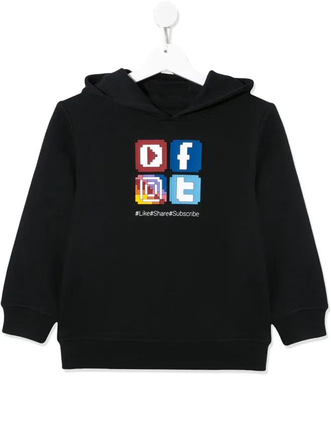 Mostly Heard Rarely Seen 8-Bit Mostly Heard Rarely Seen 8-Bit ソーシャルメディア風フーディー - Blackの商品画像
