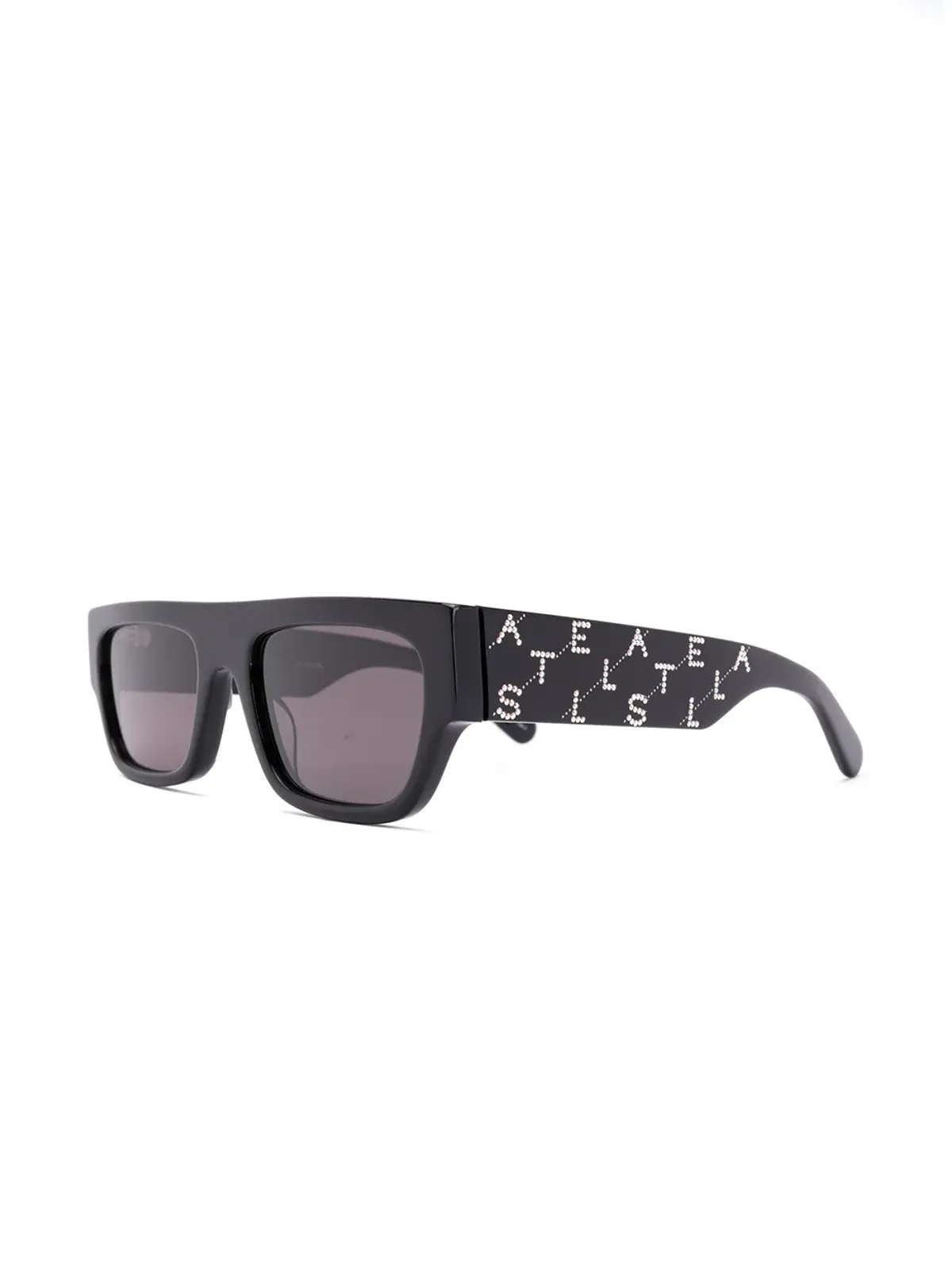 Stella McCartney Eyewear ラインストーンロゴ レクタングルフレーム サングラス - 画像2