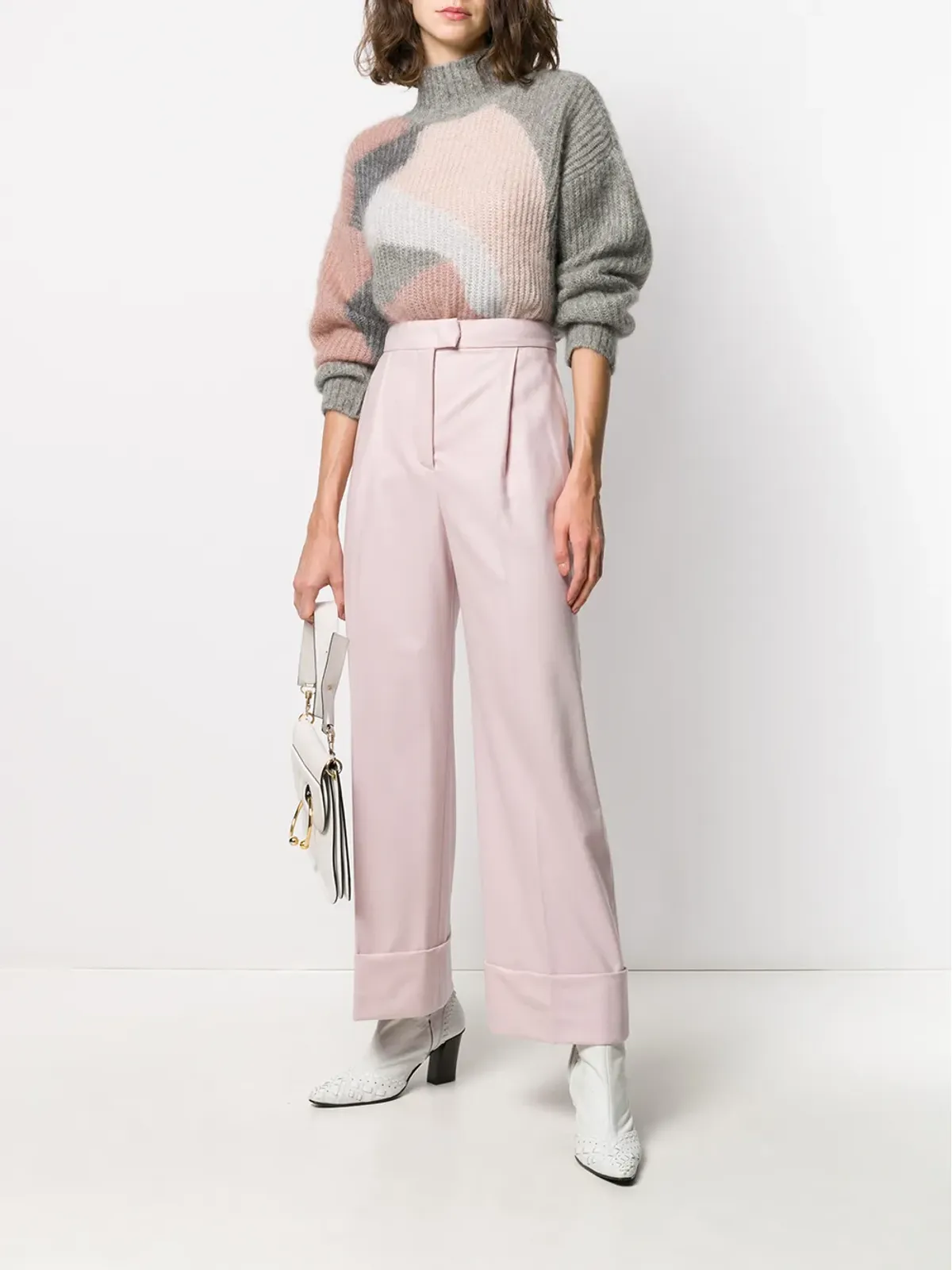 Alberta Ferretti ハイウエスト パラッゾパンツ - 画像2