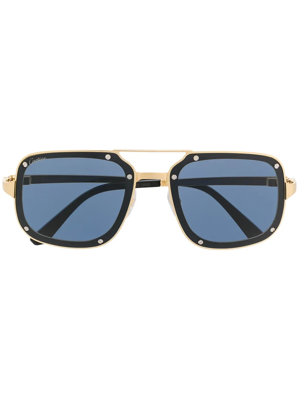 Cartier Eyewear Santos de Cartier スクエアフレームサングラス - ゴールド - 画像1