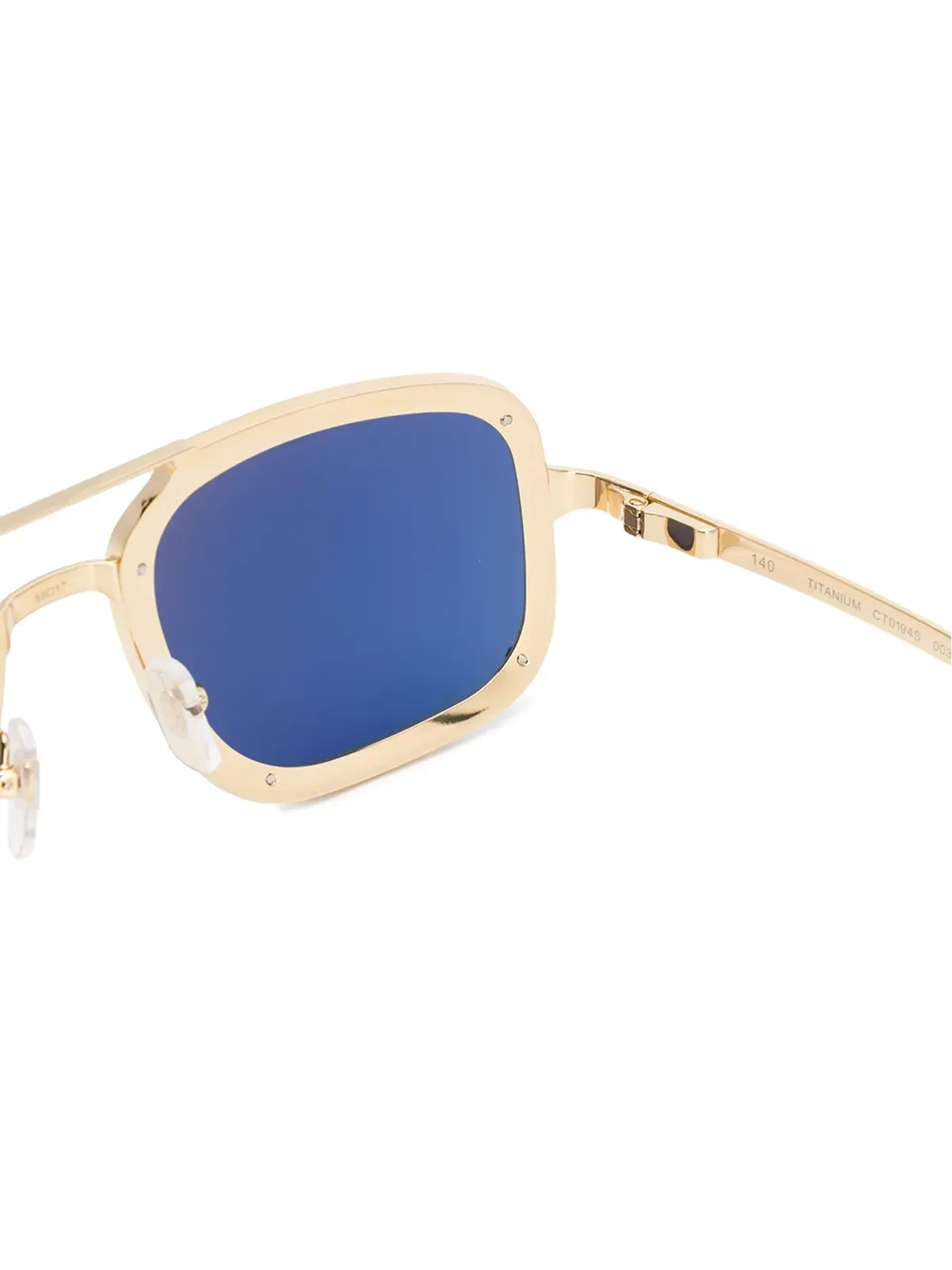 Cartier Eyewear Santos de Cartier スクエアフレームサングラス - ゴールド - 画像3