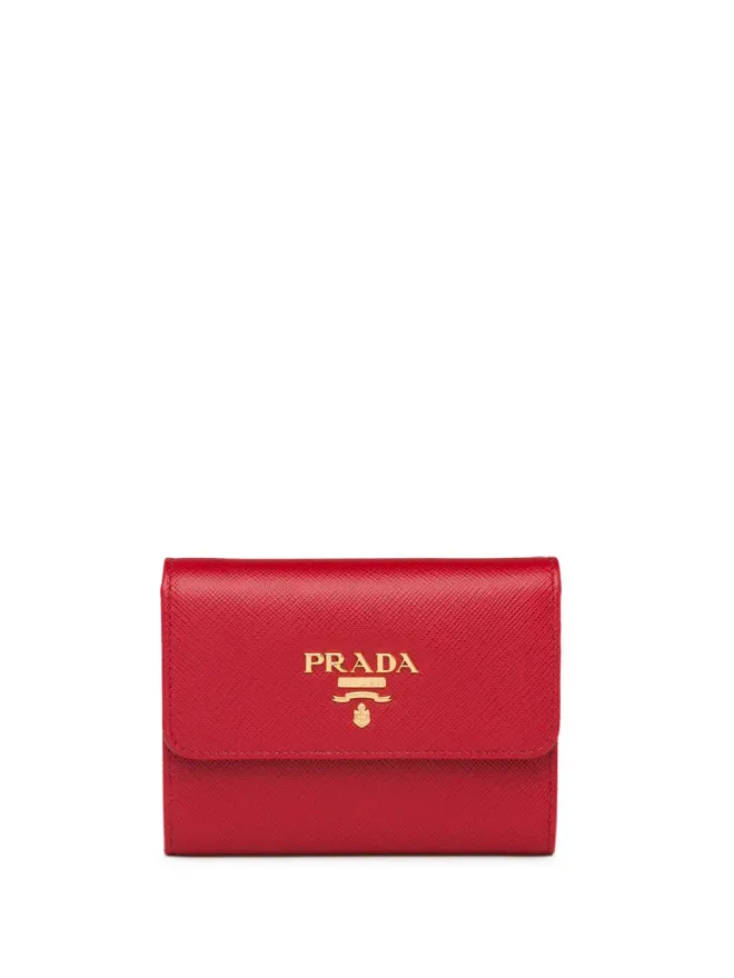 Prada Prada ロゴプレートスクエアウォレットの商品画像