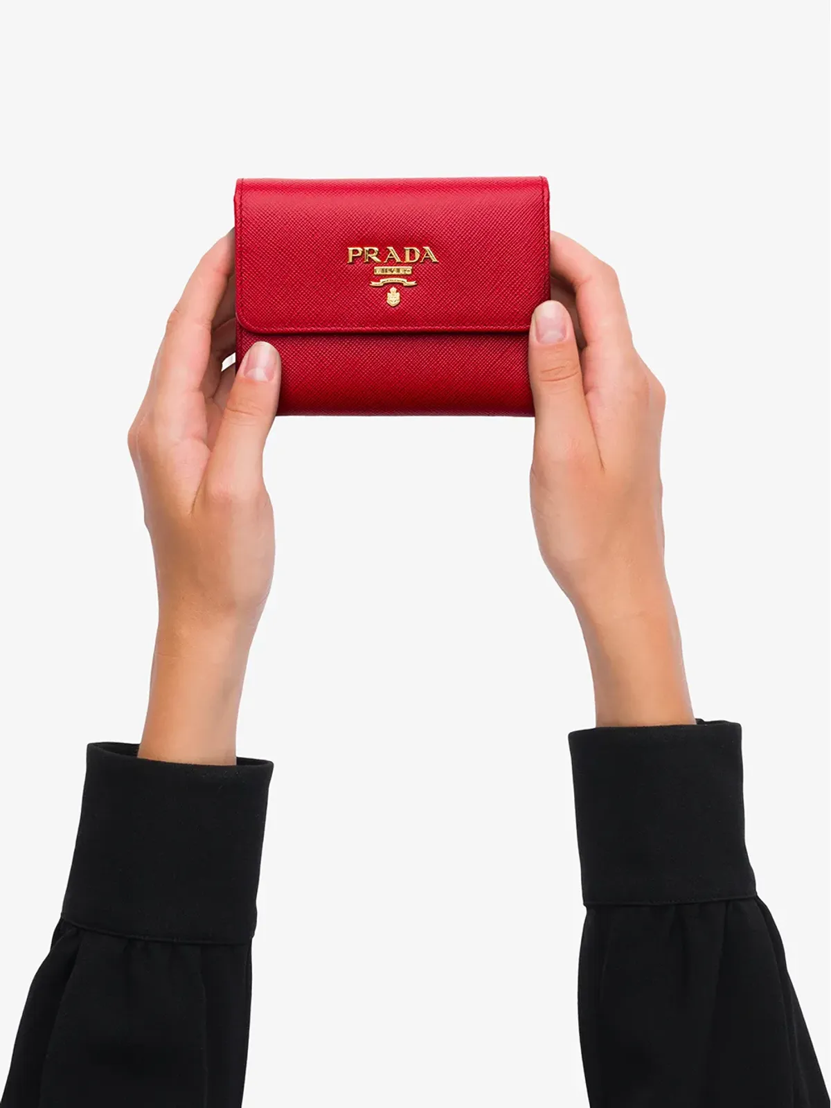 Prada ロゴプレートスクエアウォレット - 画像4