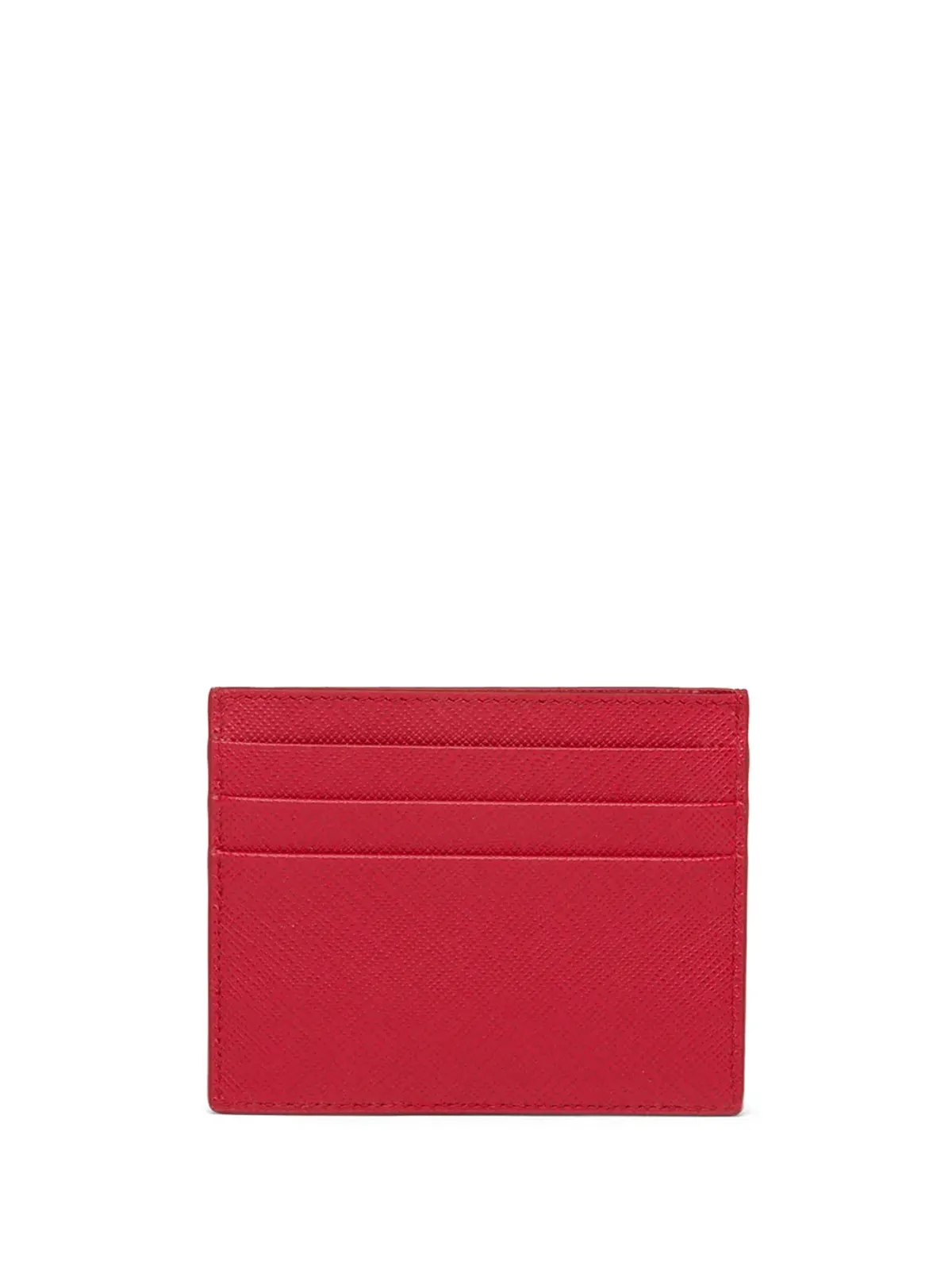 Prada コンパクト前面ロゴカードホルダー - レッド - 画像2