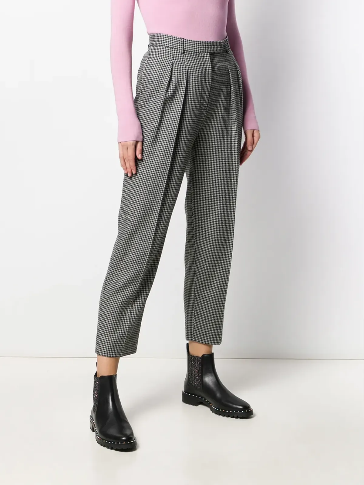 A.P.C. Cheryl houndstooth-print trousers - Black - 画像3