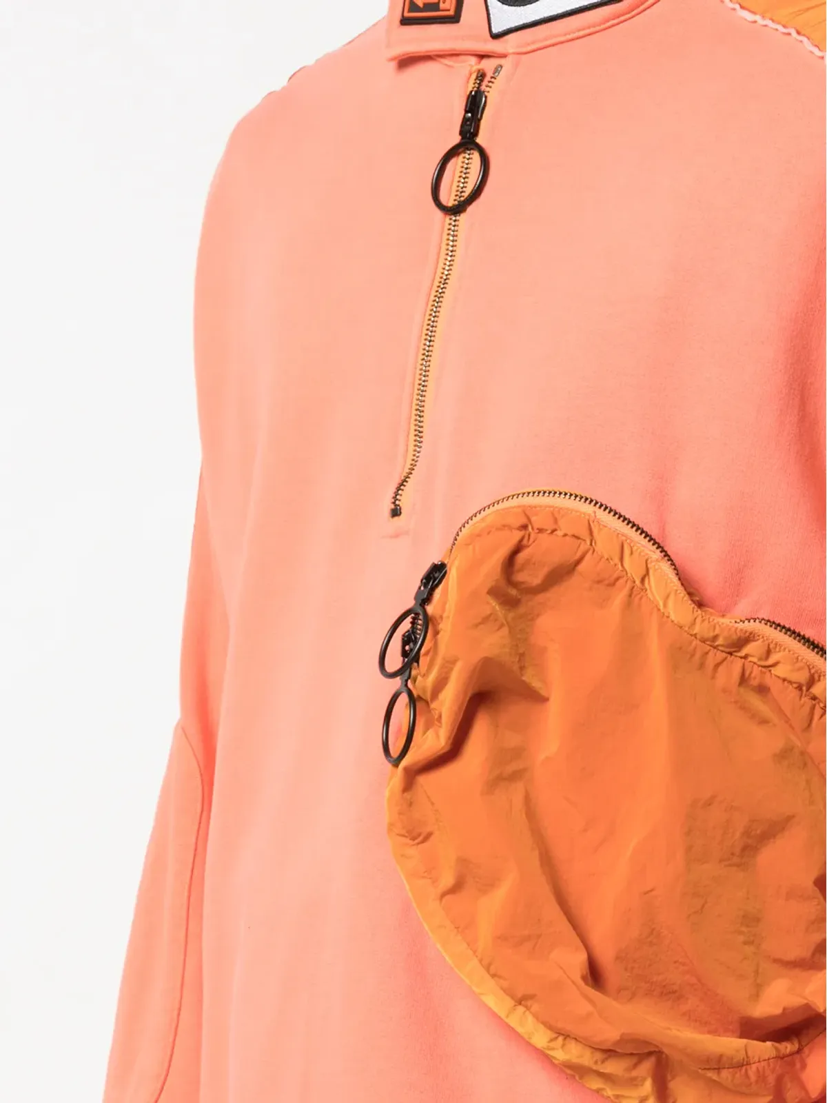 Off-White コントラストパネル タートルネック スウェットシャツ - オレンジ - 画像5