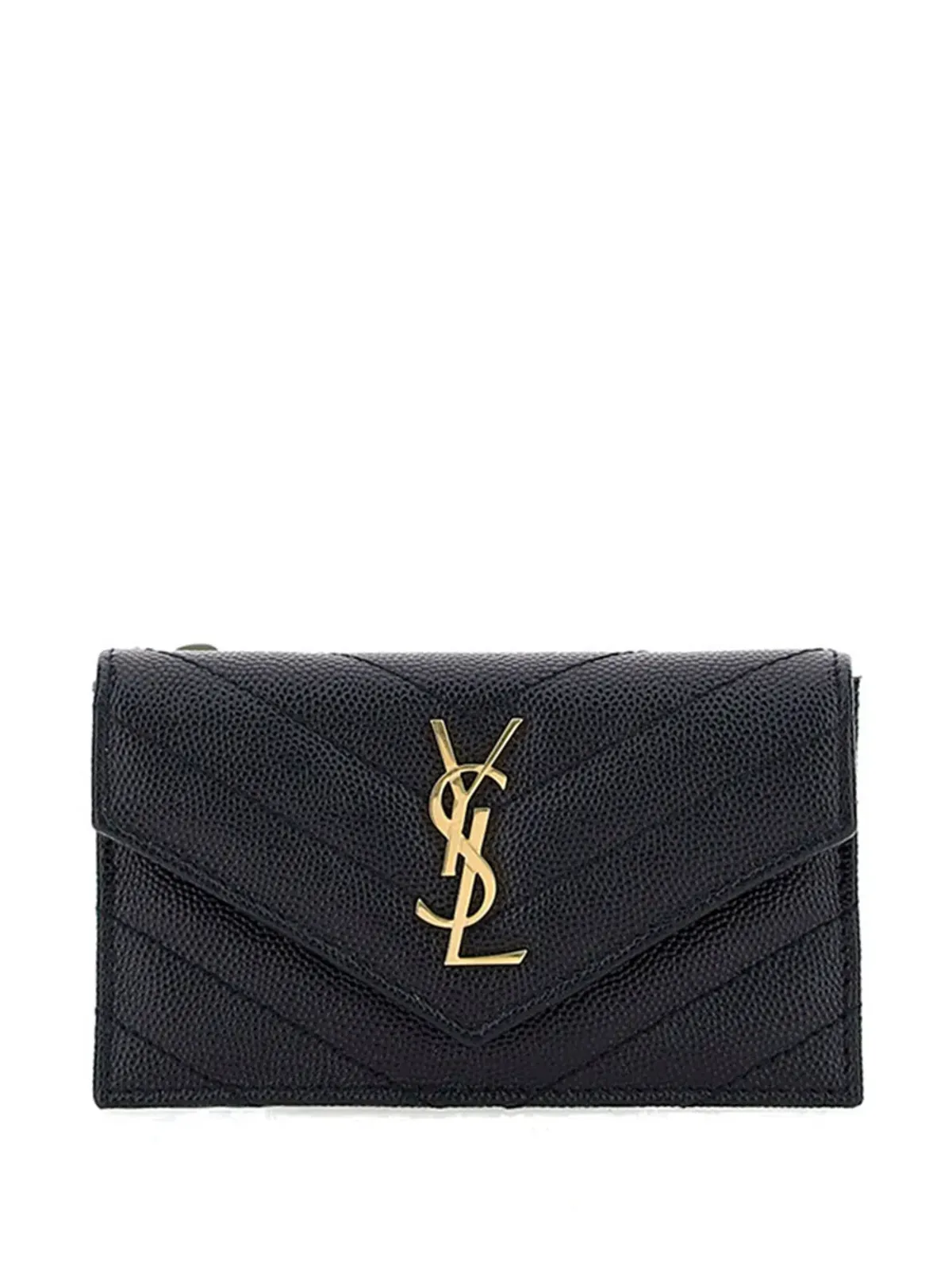 Saint Laurent Cassandre コンパクトウォレット - ブラック - 画像1