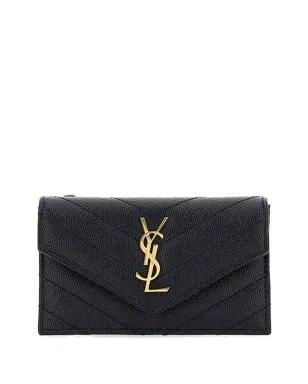 Saint Laurent Cassandre コンパクトウォレット - ブラック - サムネイル1