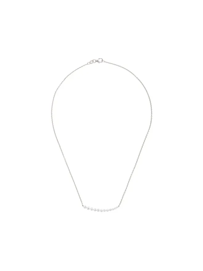 Anita Ko Anita Ko 18kt white gold graduated diamond necklace - Silverの商品画像
