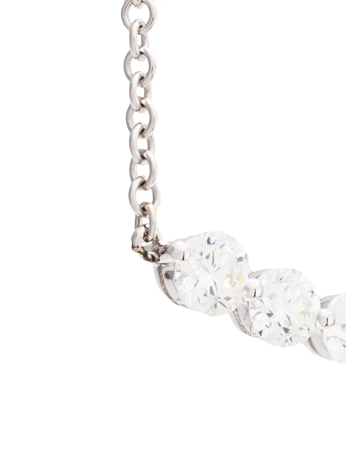 Anita Ko 18kt white gold graduated diamond necklace - Silver - 画像3