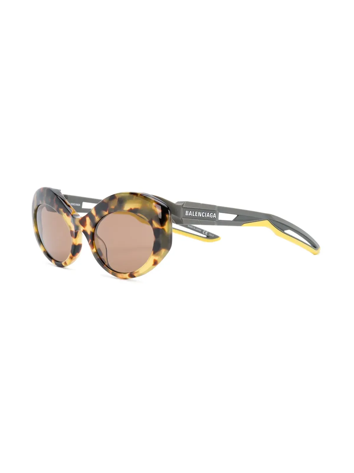 Balenciaga Eyewear ハイブリッドオーバルサングラス - 画像2
