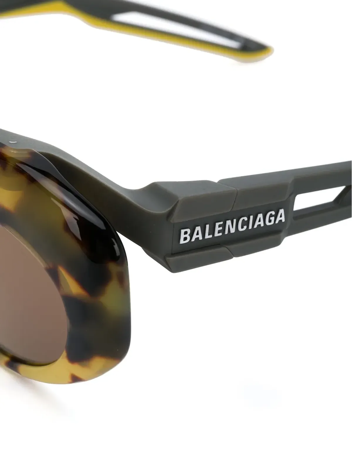 Balenciaga Eyewear ハイブリッドオーバルサングラス - 画像3