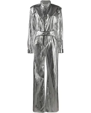 Off-White レーシング・メタリック風ジャンプスーツ - シルバー - サムネイル1
