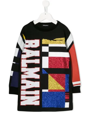 Balmain Kids グラフィックプリントシャツ - ブラック - サムネイル1