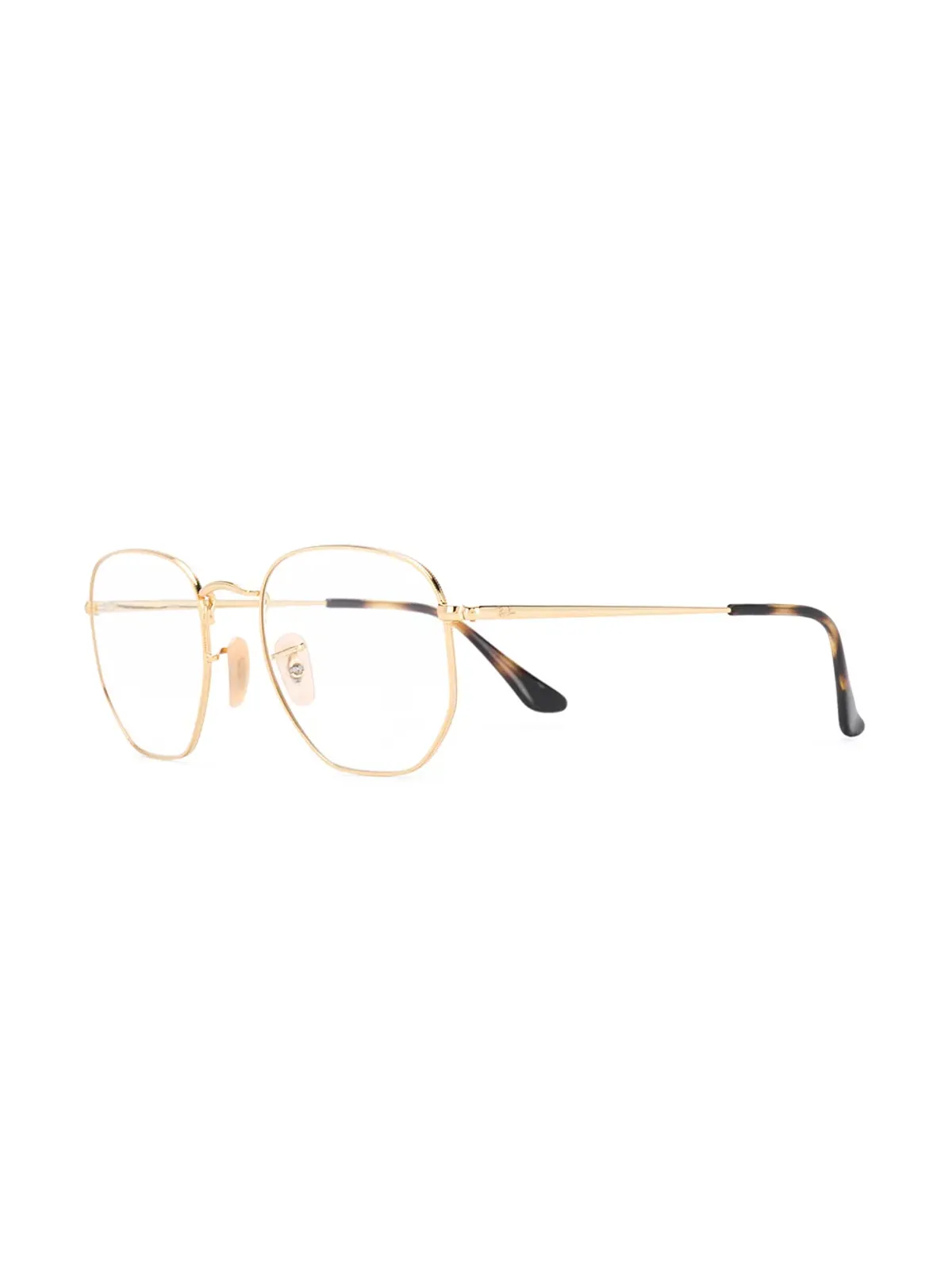 Ray-Ban マット仕上げ 六角形フレームのメガネ - ゴールド - 画像2