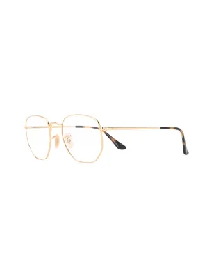 Ray-Ban マット仕上げ 六角形フレームのメガネ - ゴールド - サムネイル2