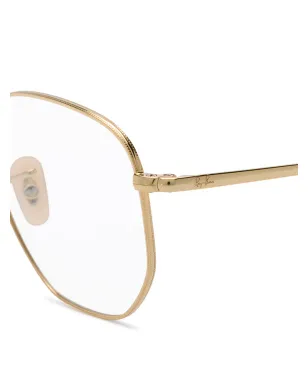 Ray-Ban マット仕上げ 六角形フレームのメガネ - ゴールド - サムネイル3