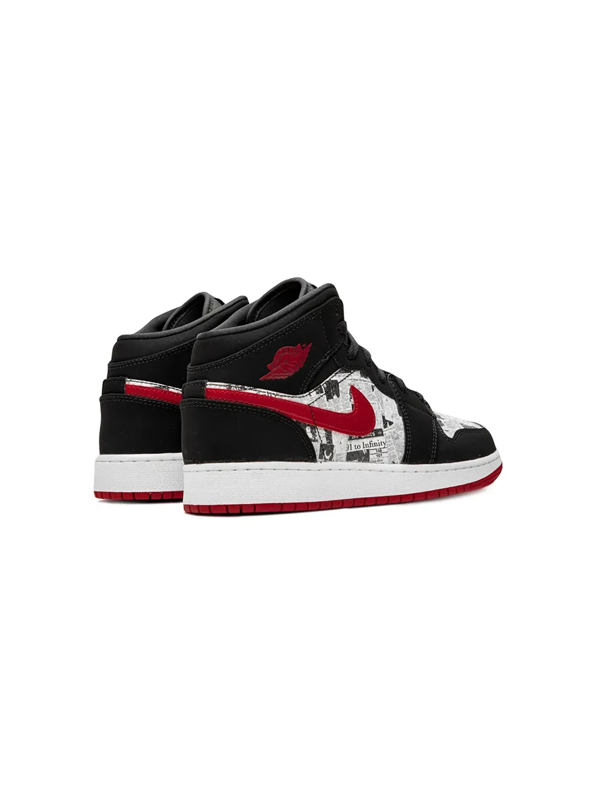 Jordan Kids エア ジョーダン 1 ミッド SE \"Newspaper\" スニーカー - 画像3
