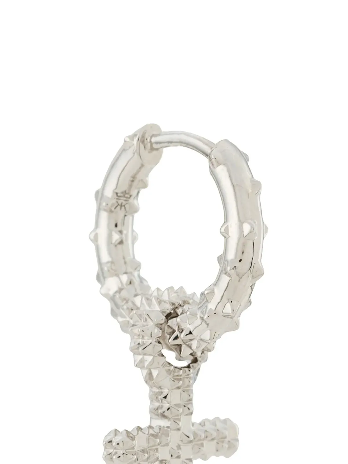 Kasun London クロスフープピアス - Silver - 画像4