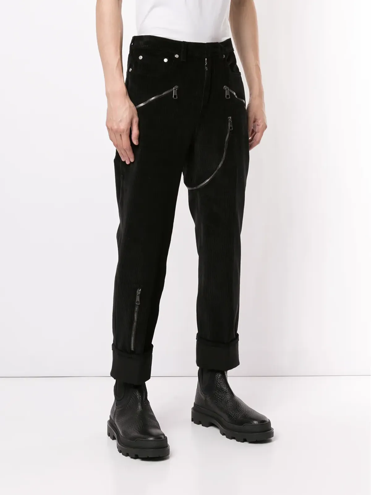 Neil Barrett コーデュロイ ジップドパンツ - 画像3