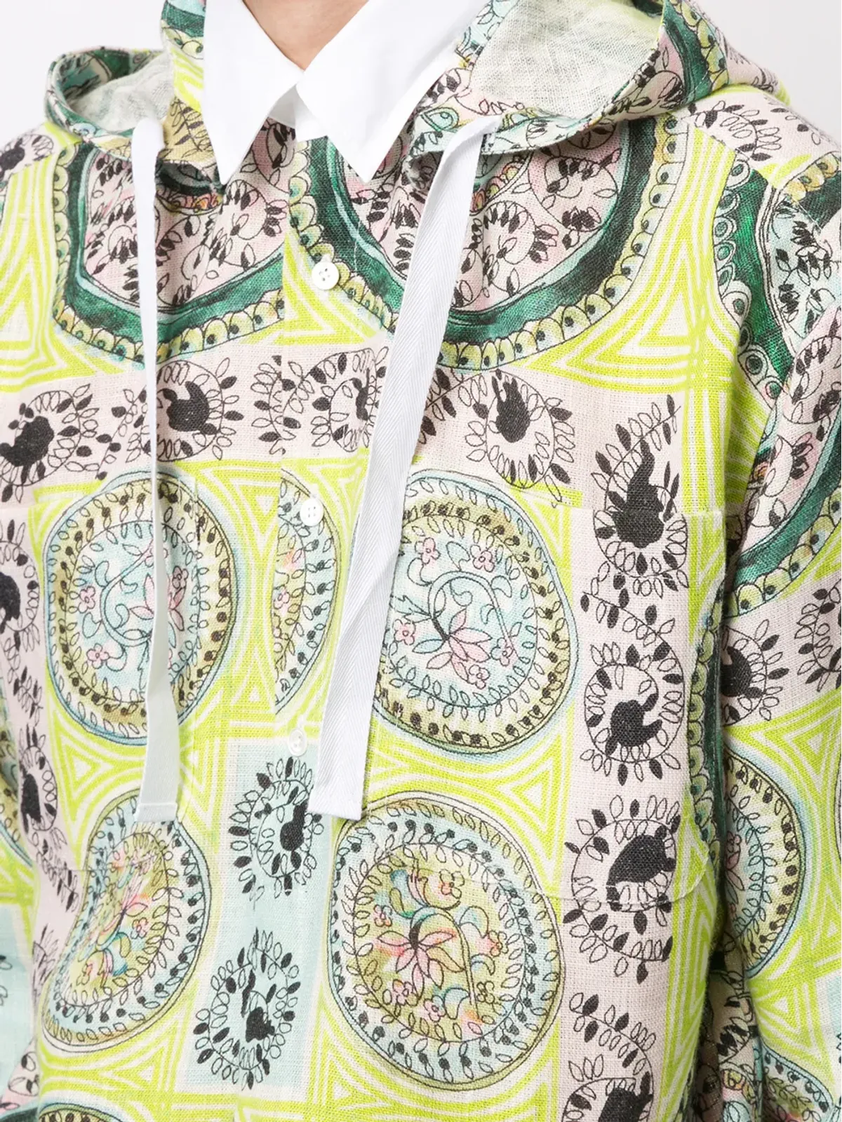 JW Anderson ミスティックペイズリーフード付きシャツ - Green - 画像5