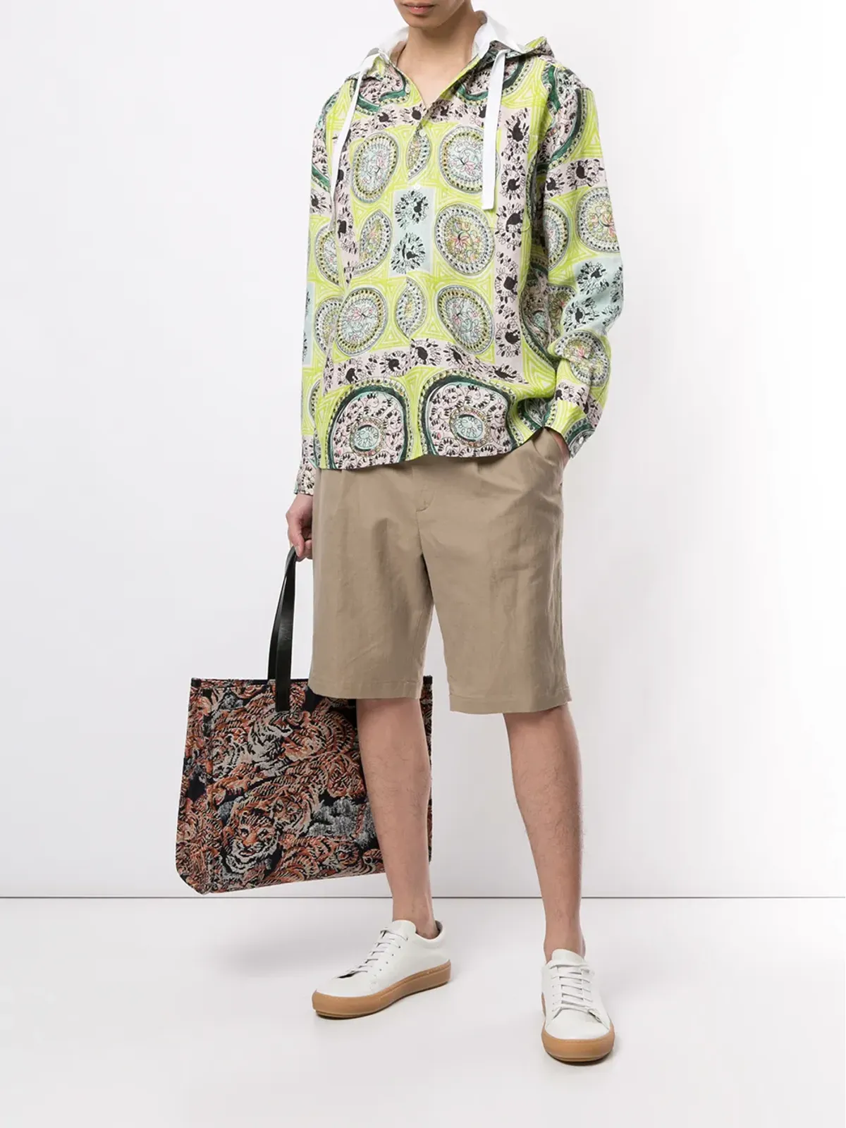 JW Anderson ミスティックペイズリーフード付きシャツ - Green - 画像2