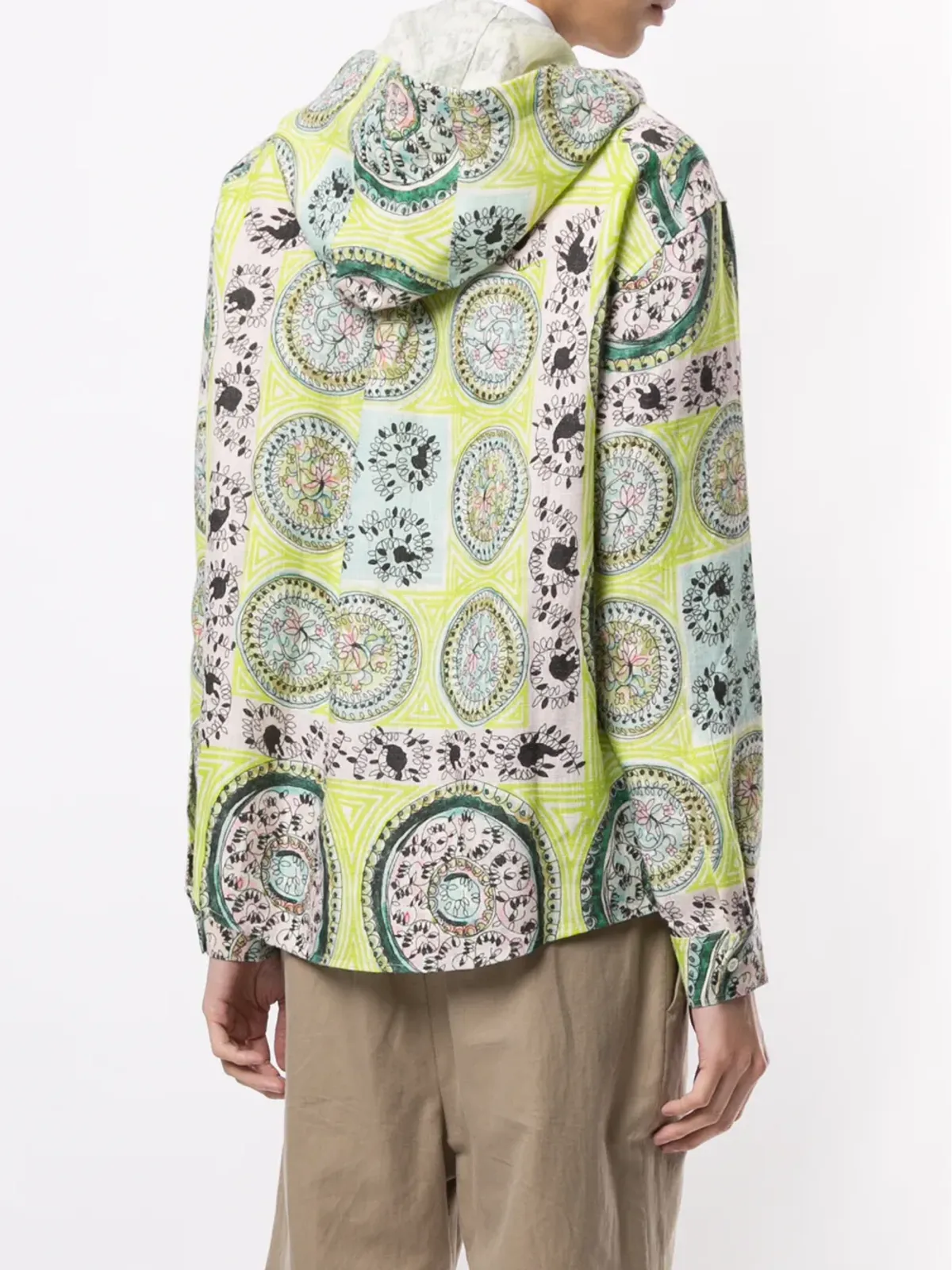 JW Anderson ミスティックペイズリーフード付きシャツ - Green - 画像4